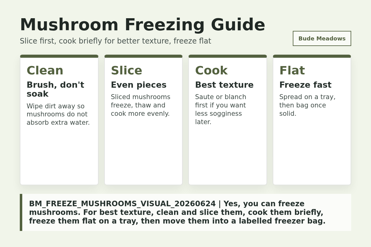 Mushroom Freezing Guide