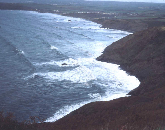 View across Widemouth Bay from Penhalt Cliff