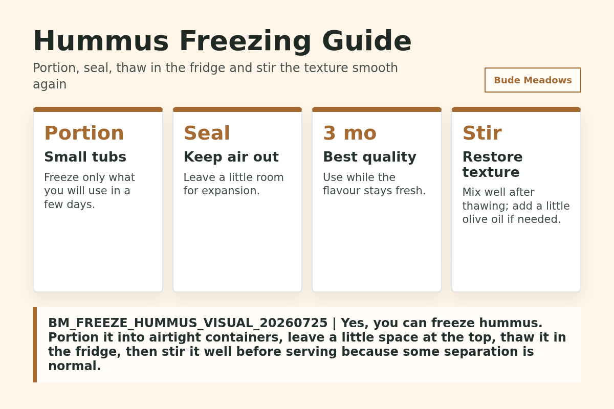 Hummus Freezing Guide