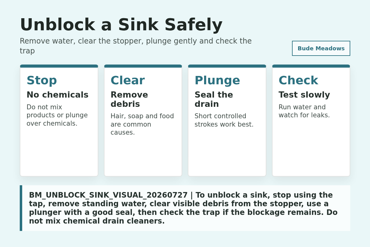 Unblock a Sink Safely