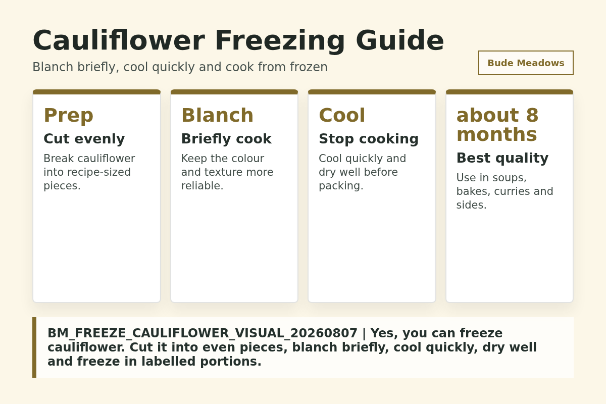 Cauliflower Freezing Guide