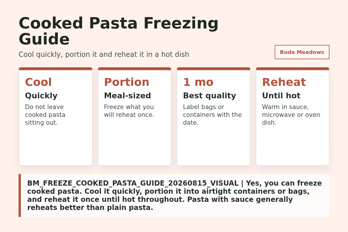 Cooked Pasta Freezing Guide