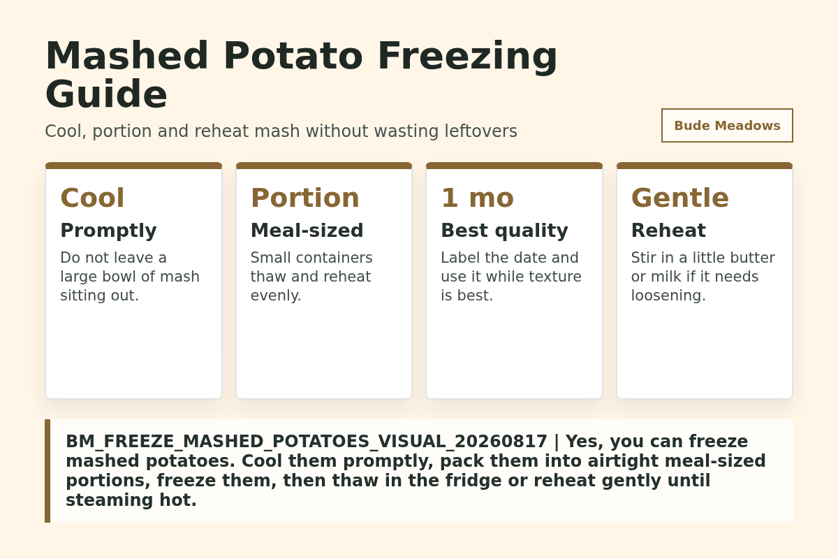 Mashed Potato Freezing Guide