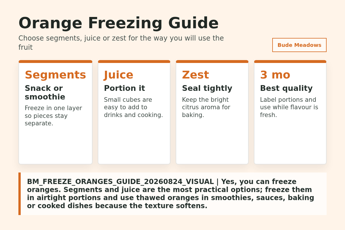 Orange Freezing Guide