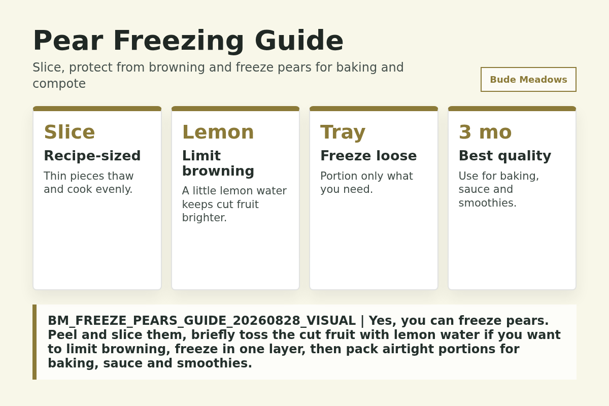 Pear Freezing Guide