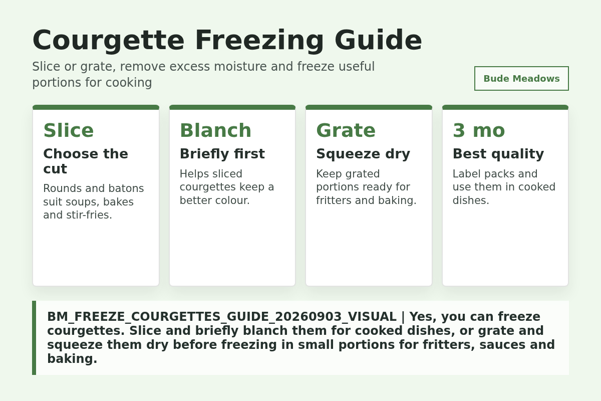 Courgette Freezing Guide