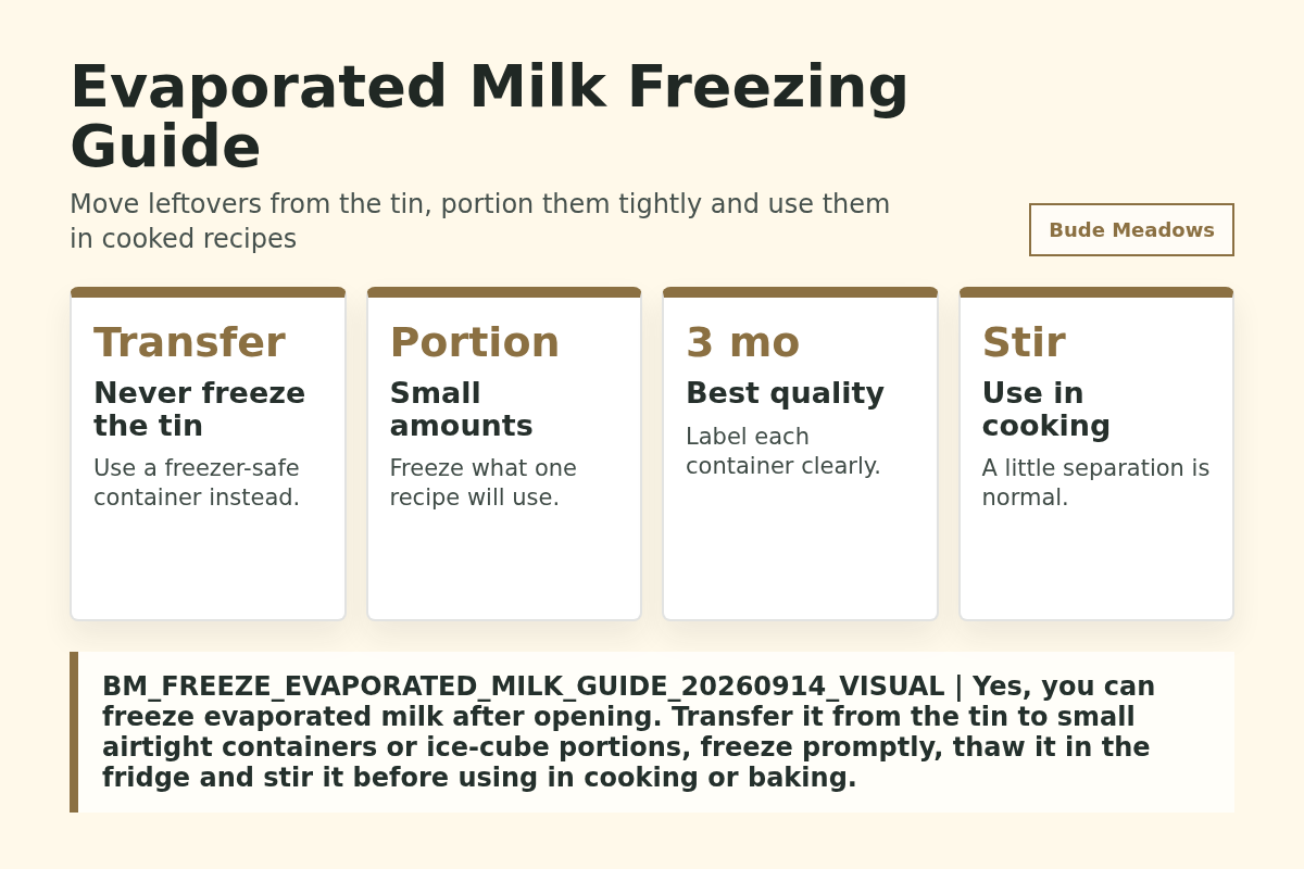 Evaporated Milk Freezing Guide