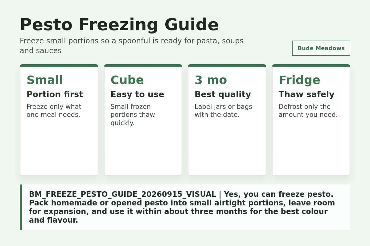 Pesto Freezing Guide