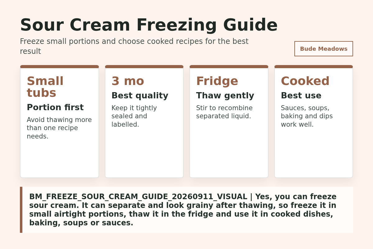 Sour Cream Freezing Guide